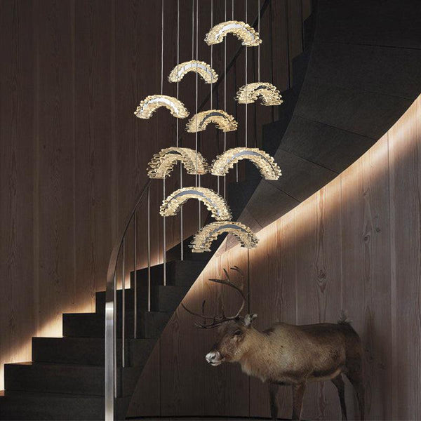 Besy Rock Crystal Crescent Chandelier