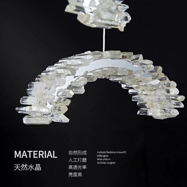 Besy Rock Crystal Crescent Chandelier