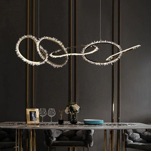 Besy Rock Crystal Irregular Round Chandelier