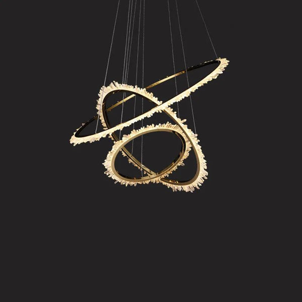 Besy Rock Crystal Ring Chandelier