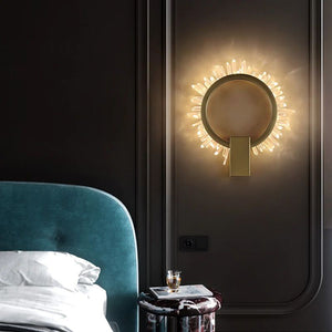 Besy Rock Crystal Ring Wall Sconce