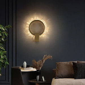 Besy Rock Crystal Ring Wall Sconce