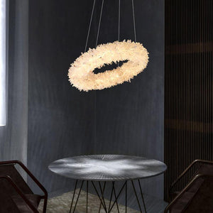 Besy Rock Crystal Round Modern Chandelier