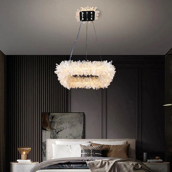 Besy Rock Crystal Square Modern Chandelier