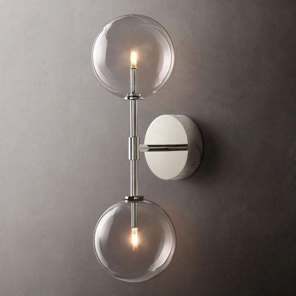 Glass Globe Linear Bedroom Sconce