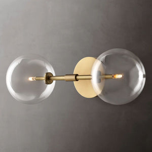 Glass Globe Linear Bedroom Sconce
