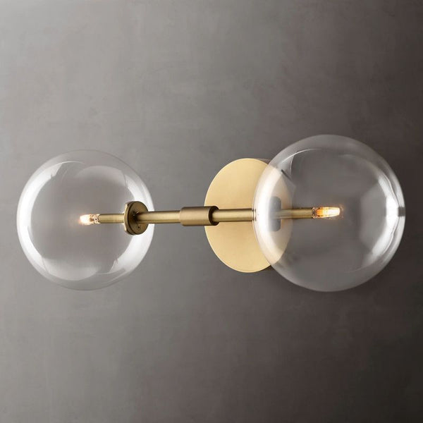 Glass Globe Linear Bedroom Sconce