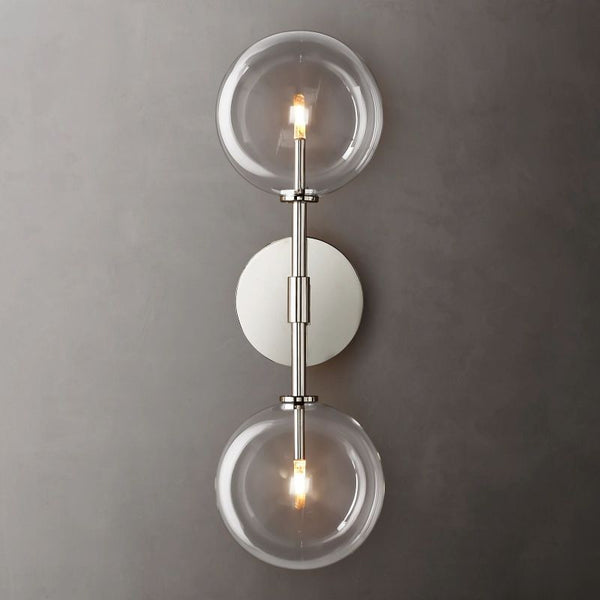 Glass Globe Linear Bedroom Sconce