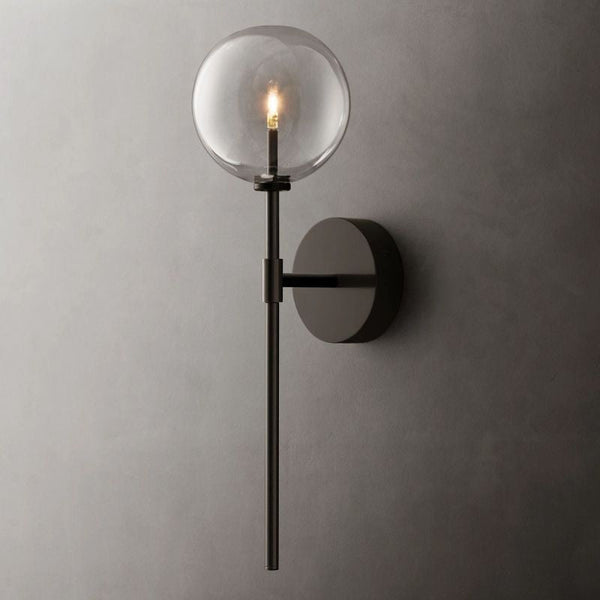 Glass Globe Bedroom Sconce
