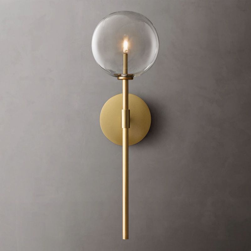 Glass Globe Bedroom Sconce