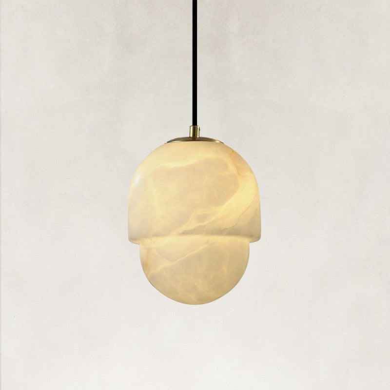Glowstone Alabaster Pendant 6"D