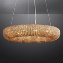 Halo Crystal Round LED Living Room Chandelier 59"