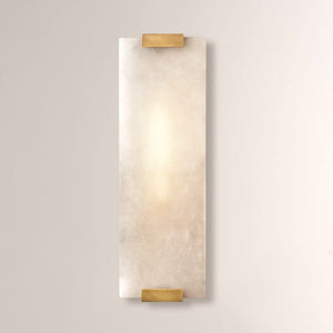 Hand-Carved Alabaster Grand Sconce