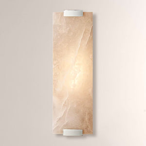 Hand-Carved Alabaster Grand Sconce