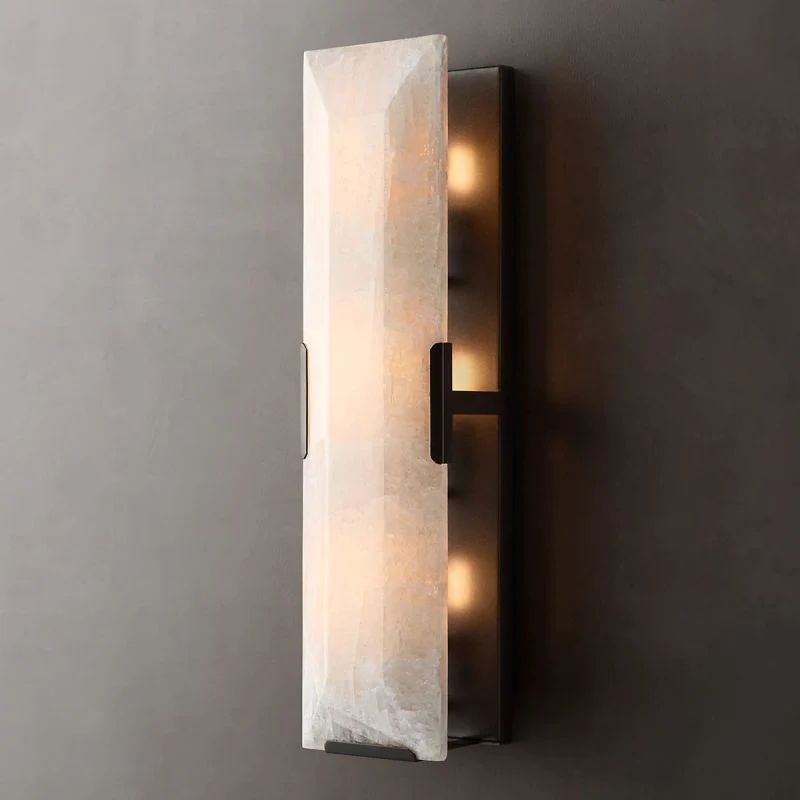 Harlow Alabaster Linear Bedroom Sconce