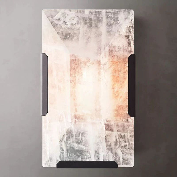 Harlou Alabaster Short Bedroom Wall Sconce