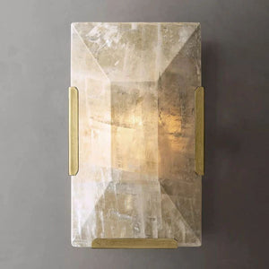 Harlou Alabaster Short Bedroom Wall Sconce