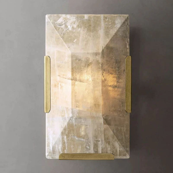 Harlou Alabaster Short Bedroom Wall Sconce