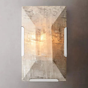 Harlou Alabaster Short Bedroom Wall Sconce