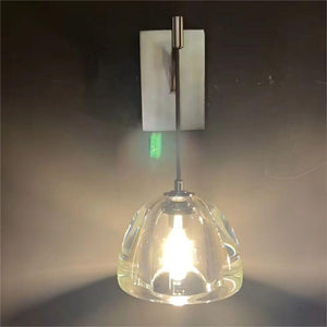Botanisty Crystal Wall Sconce Solid Brass Hand-Polished Glass Dome