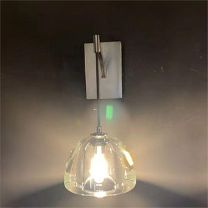 Botanisty Crystal Wall Sconce Solid Brass Hand-Polished Glass Dome