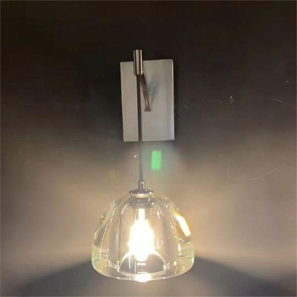 Botanisty Crystal Wall Sconce Solid Brass Hand-Polished Glass Dome