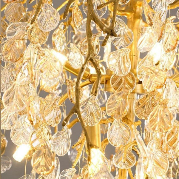 Ldyllic Glass Leaves Chandelier