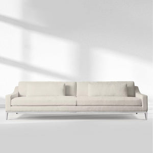 Italia Slope Arm 3-Seat Sofa - Metal Base