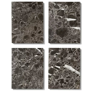 Mulholland Oak Wood & Stone Round Coffee Table