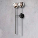 Kristina Clear Glass Double Grand Bathroom Wall Sconce