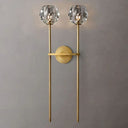 Kristina Clear Glass Double Grand Bathroom Wall Sconce