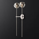 Kristina Clear Glass Double Grand Bathroom Wall Sconce