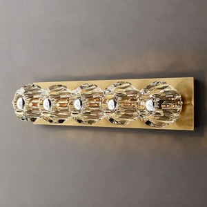 Kristina Clear Glass Linear Grand Bathroom Wall Sconce