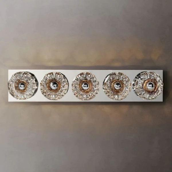 Kristina Clear Glass Linear Grand Bathroom Wall Sconce