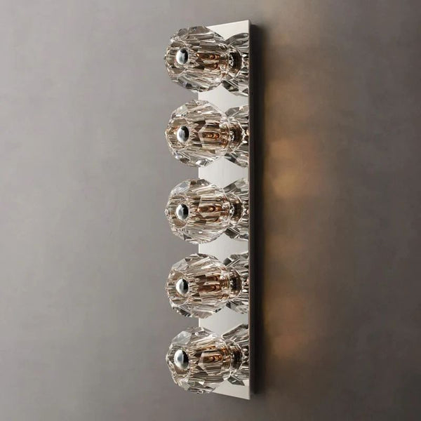 Kristina Clear Glass Linear Grand Bathroom Wall Sconce