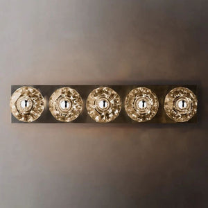 Kristina Clear Glass Linear Grand Bathroom Wall Sconce