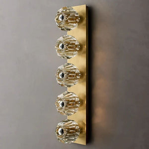 Kristina Clear Glass Linear Grand Bathroom Wall Sconce