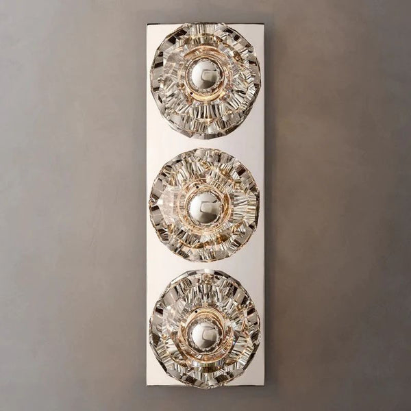 Kristina Clear Glass Linear Short Bathroom Wall Sconce