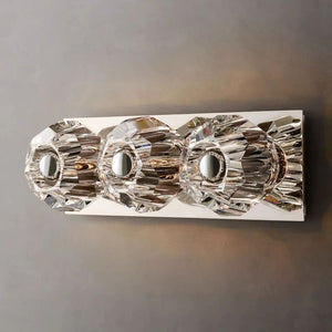 Kristina Clear Glass Linear Short Bathroom Wall Sconce