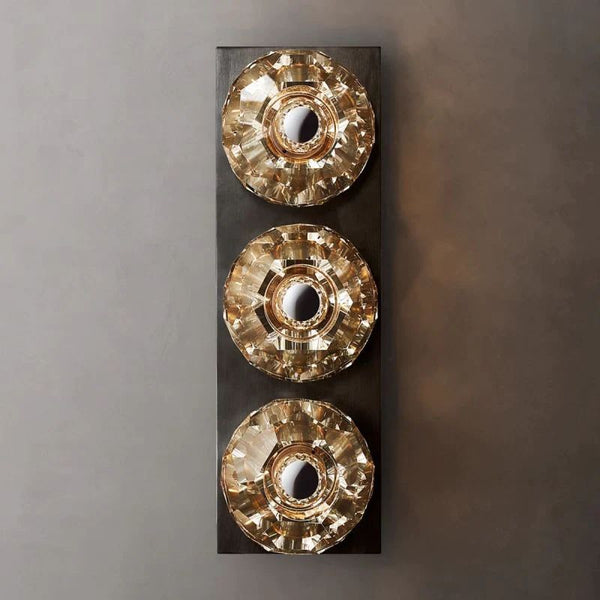 Kristina Clear Glass Linear Short Bathroom Wall Sconce