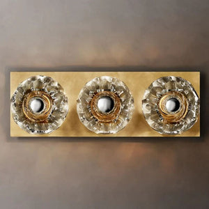 Kristina Clear Glass Linear Short Bathroom Wall Sconce