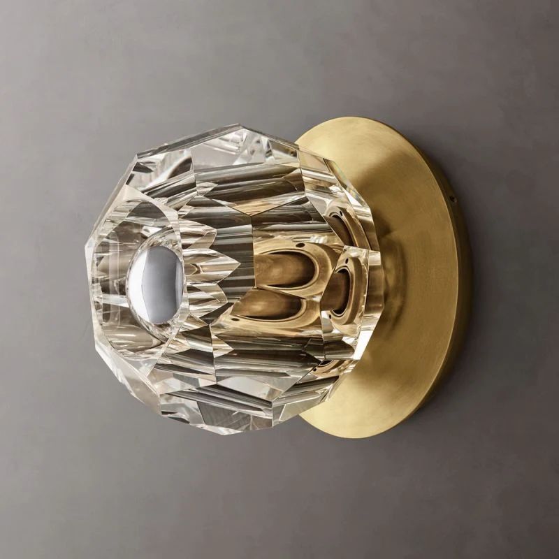 Kristina Clear Glass Petite Bedroom Wall Sconce