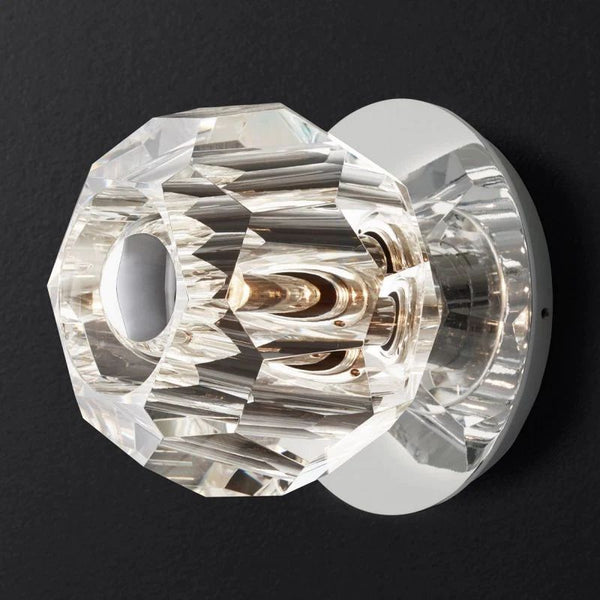 Kristina Clear Glass Petite Bedroom Wall Sconce