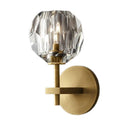 Kristina Clear Glass Short Bedroom Wall Sconce