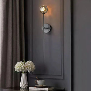 Kristina Glass Grand Bathroom Wall Sconce