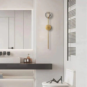 Kristina Glass Grand Bathroom Wall Sconce