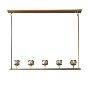 Kristina Glass Linear Dining Room Chandelier 48"