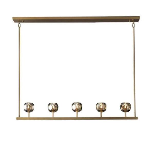 Kristina Glass Linear Dining Room Chandelier 48"