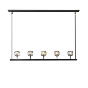 Kristina Glass Linear Dining Room Chandelier 48"