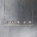 Kristina Glass Linear Dining Room Chandelier 48"